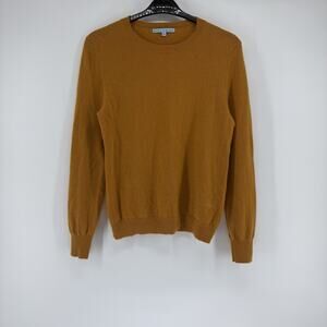 Antonio Melani 100% Cashmere Sweater Women’s Large Mustard Crewneck